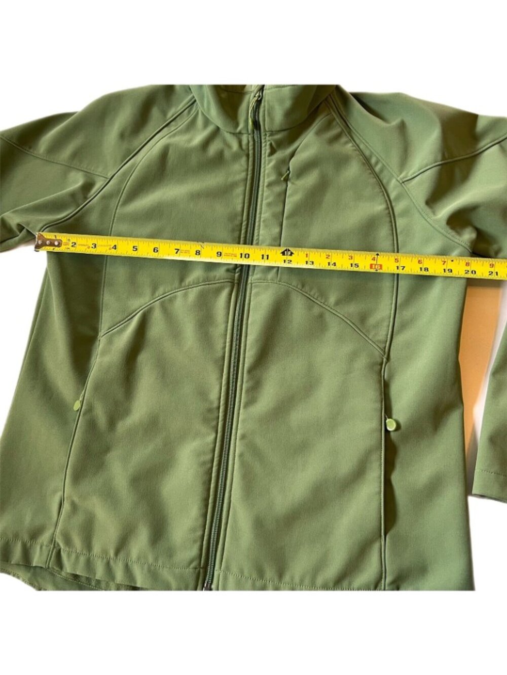 Black Diamond Womens Large Green Windproof Softshell Jacket Coat Zip Pockets - Picture 5 of 11